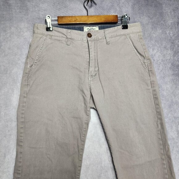 Flag & Anthem Pants Men 31x30 Warm Gray Straight Leg Casual Chino Stretch Cotton - Picture 4 of 15